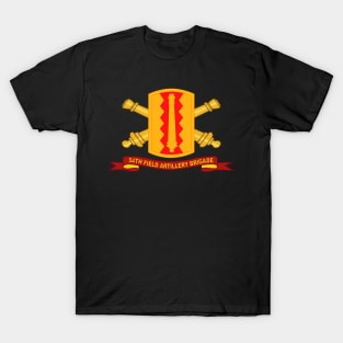 54th Field Artillery Brigade - SSI w Br - Ribbon T-Shirt